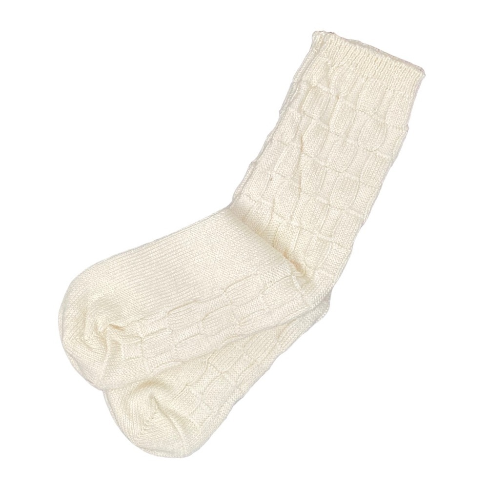 Christian Dior Vintage Ivory Waffle Knit Socks - Picture 6 of 7